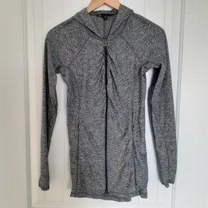 Athleta Vitamin Sea Full Zip Jacket with Hood Heather Gray Size XXS